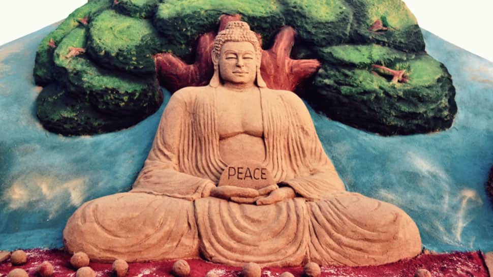 Sudarsan Pattnaik pays sand art tribute on Buddha Purnima, prays for world peace—Pics