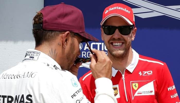 Lewis Hamilton says Sebastian Vettel broke the safety car re-start rules