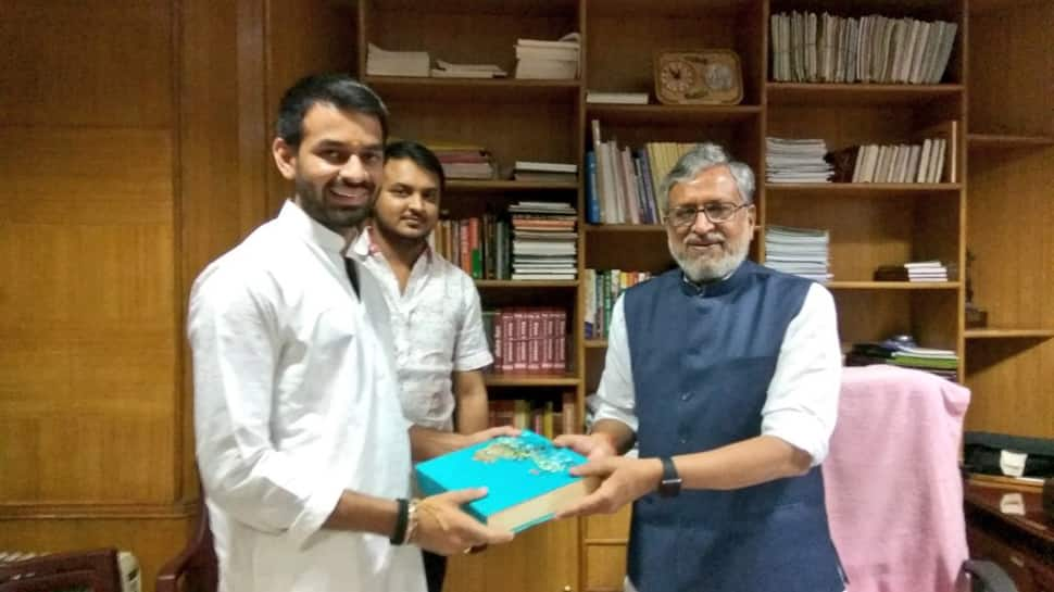 Tej Pratap Yadav invites BJP leader and Bihar Deputy CM Sushil Modi for his marriage with Aishwarya Rai