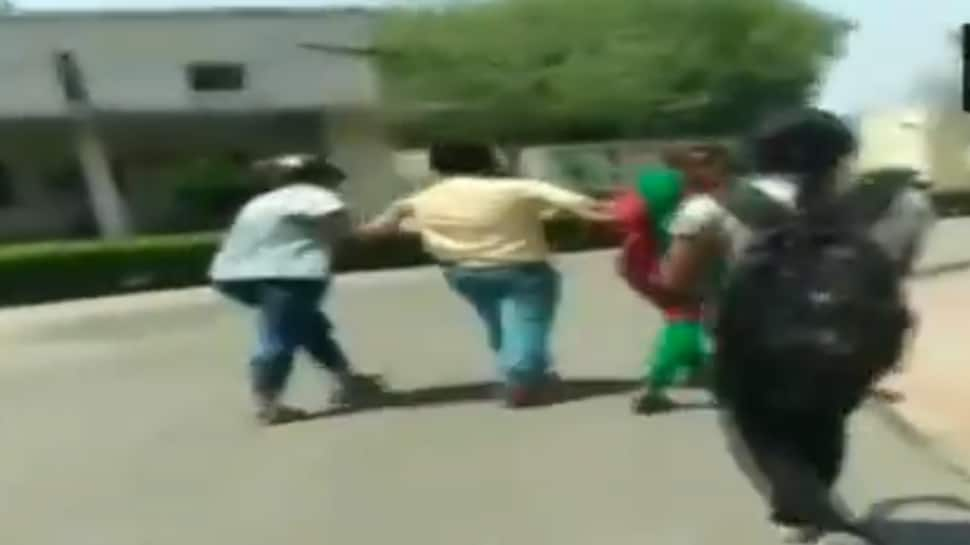 Watch: Girl students beat up professor in Patiala for sending obscene messages