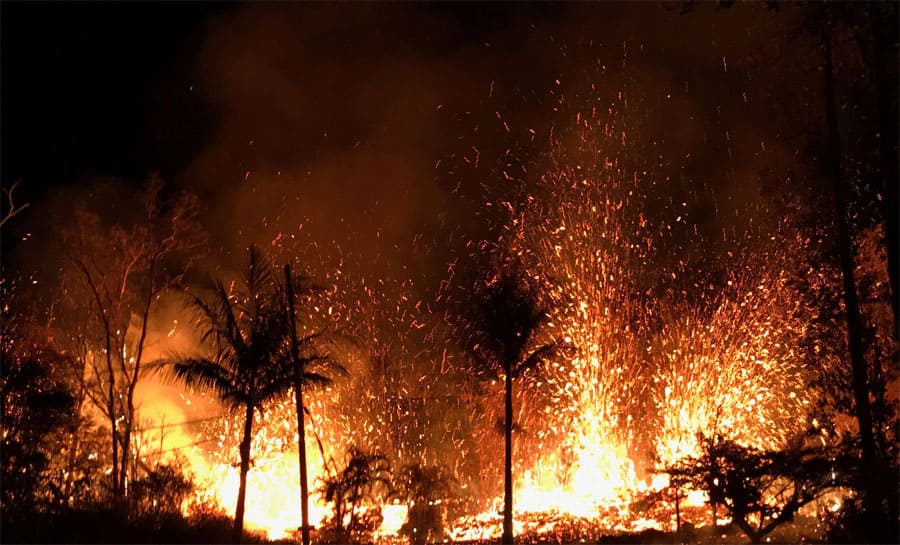 Hawaii volcano destroys 31 homes, spews lava 200 feet in air