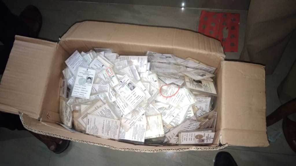 Thousands of voter ID cards found in Bengaluru apartment, claims union minister