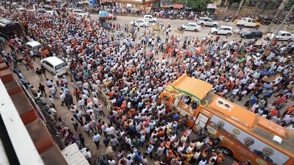 In Pics: Amit Shah&#039;s roadshow in Karnataka&#039;s Mangaluru and Madikeri