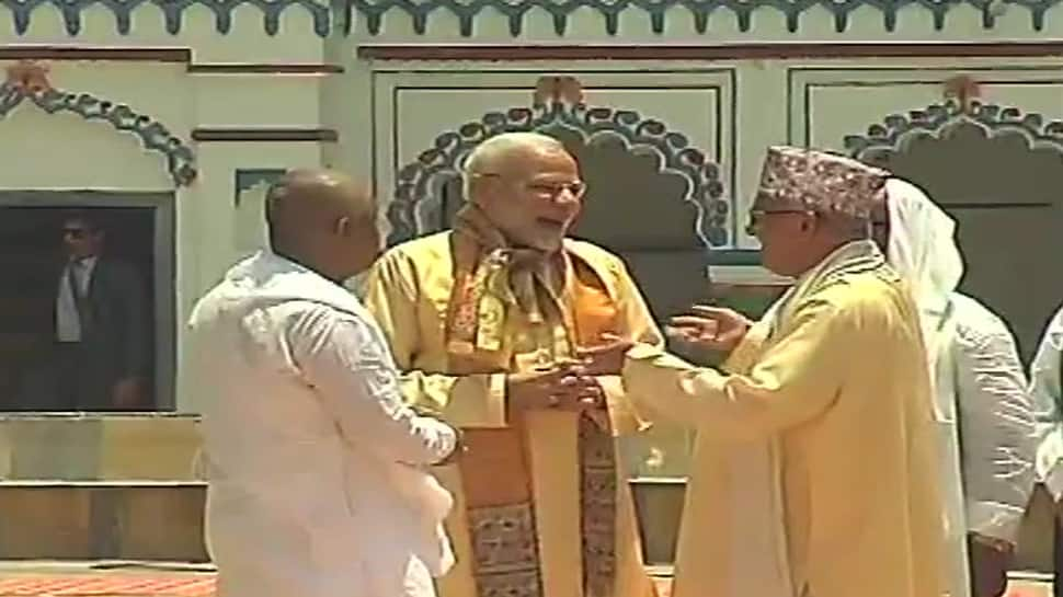 PM Narendra Modi offers prayers at Janaki temple in Nepal, flags off bus service from Sita&#039;s birthplace Janakpur to Ayodhya