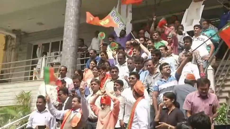 BJP leads in Karnataka, party workers begin celebration in state