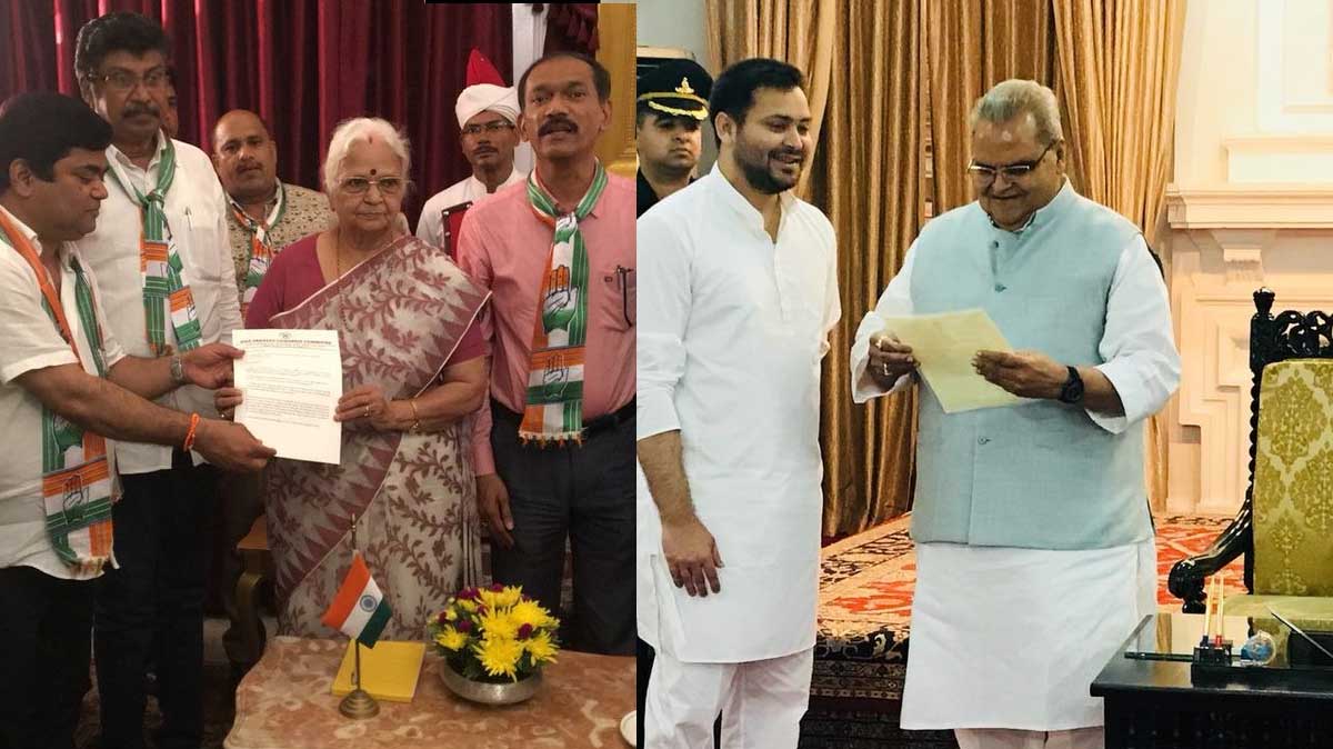 Inspired by Karnataka, Opposition leaders meet Governors in Bihar, Goa and Manipur, stake claim to form government