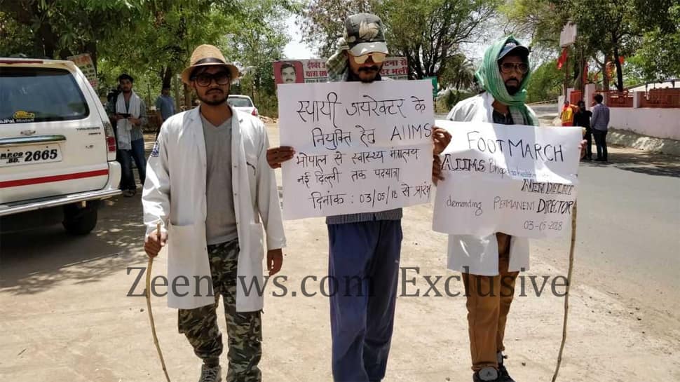 AIIMS Bhopal doctors march to Delhi on foot demanding appointment of director