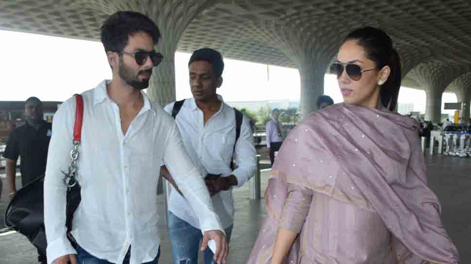 Mira Rajput flaunts baby bump as she leaves with Shahid Kapoor for Delhi — See pics