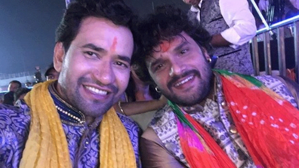 Amrapali Dubey shares a video of the song sung by Khesari Lal Yadav for Dinesh Lal Yadav aka Nirahua in Border - Watch