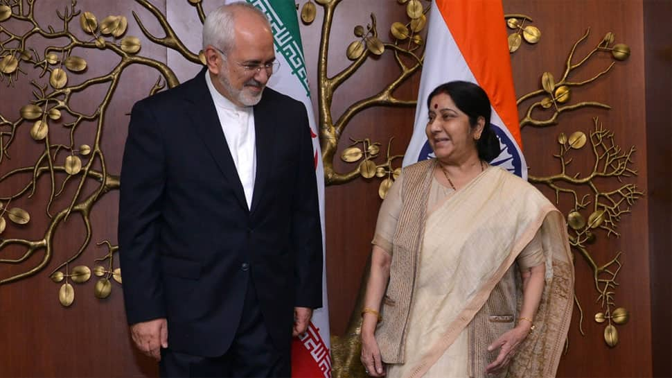 Sushma Swaraj holds talks with her Iranian counterpart Javad Zarif, says India only recognises UN sanctions