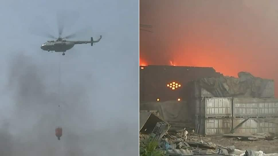 IAF helicopter brought in to douse massive Delhi fire