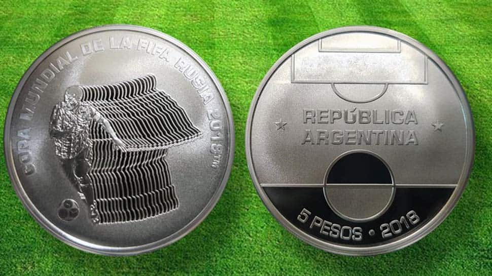 Argentina presents commemorative World Cup coin