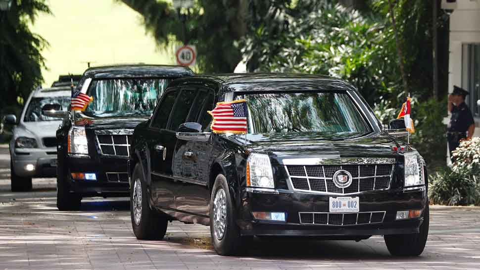 Trump shows off his armored limousine to Kim, twitter goes berserk