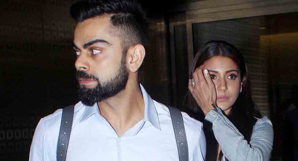 Anushka Sharma- Virat Kohli Glow as They Walk Hand-in-Hand at Mumbai  Airport- PICS