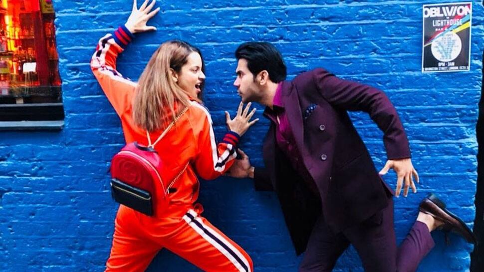 Kangana Ranaut-Rajkummar Rao get quirky for poster shoot—Pic proof