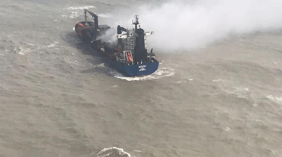 Navy&#039;s daring operation stops burning vessel from drifting towards International Maritime Border Line with Bangladesh