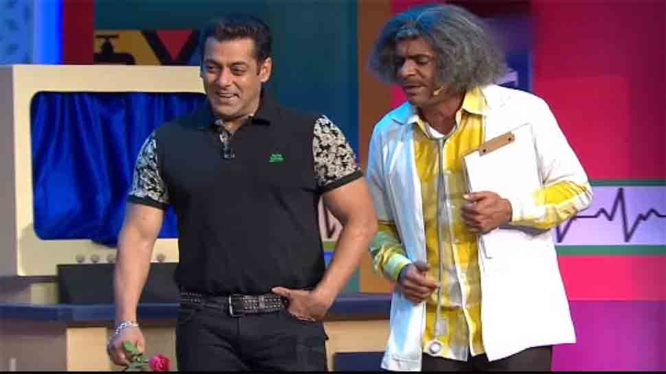 Sunil Grover leaves Salman Khan in splits at &#039;Dus Ka Dum&#039; show