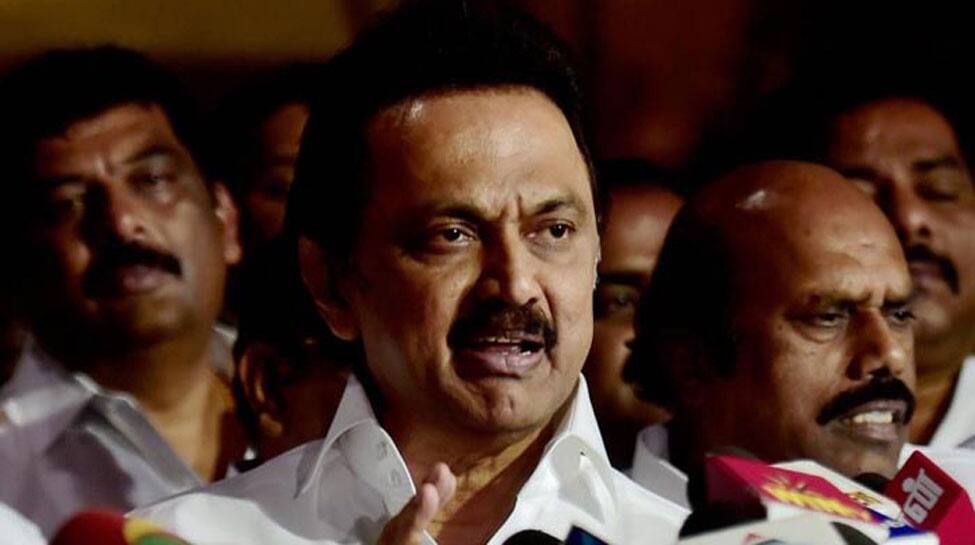 DMK&#039;s MK Stalin detained in Trichy for protesting against Tamil Nadu Governor Banwarilal Purohit