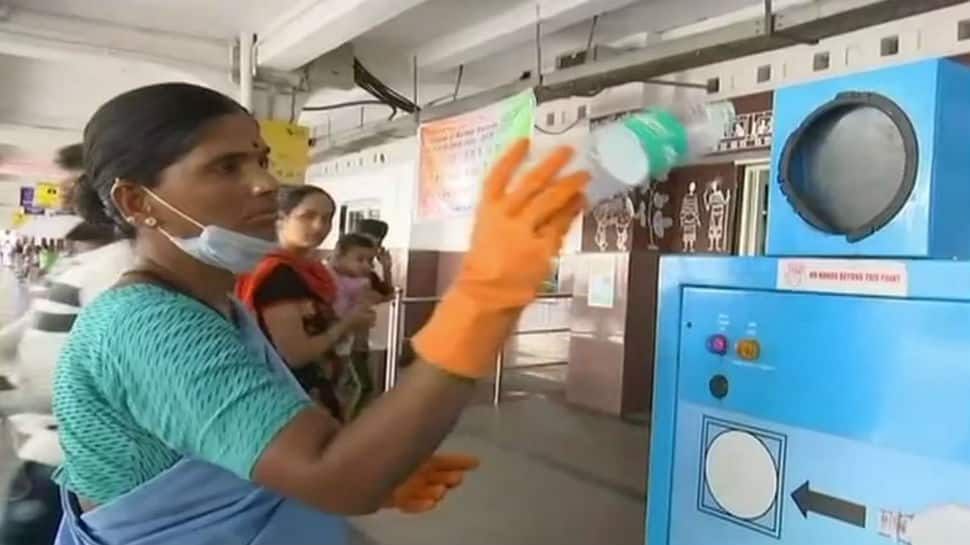Railways installs plastic bottle crushers in several stations in AP, Telangana