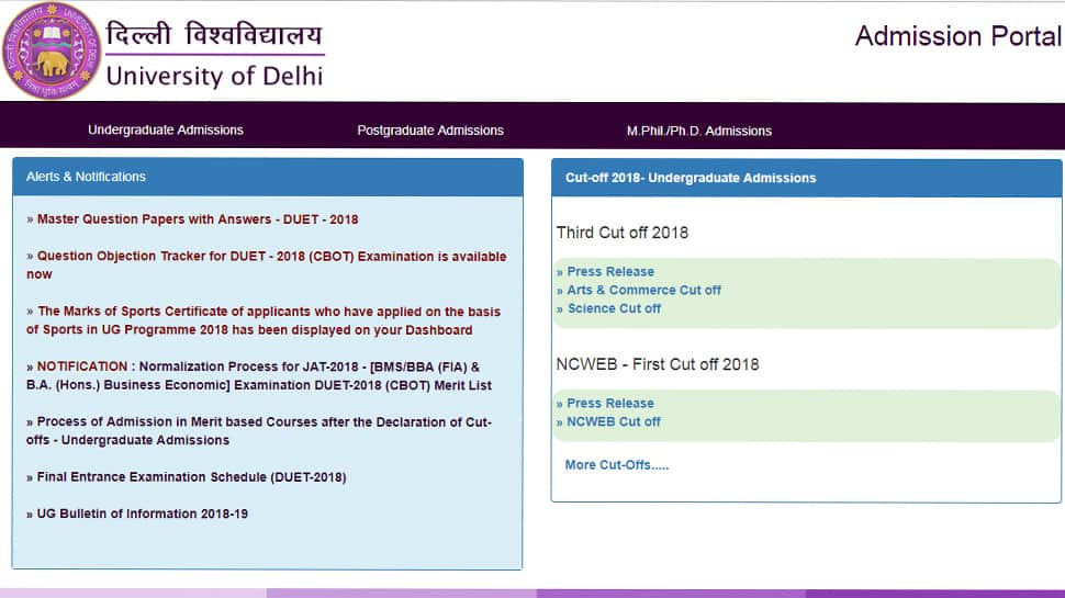 Delhi University releases third cut-off list, many colleges abstain from releasing cut-offs for courses