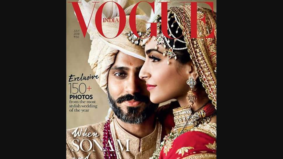 Sonam Kapoor and Anand Ahuja shine on the cover of Vogue magazine-See exclusive pictures