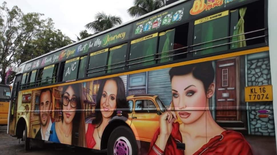 970px x 545px - This Kerala bus has pictures of porn stars painted over it ...