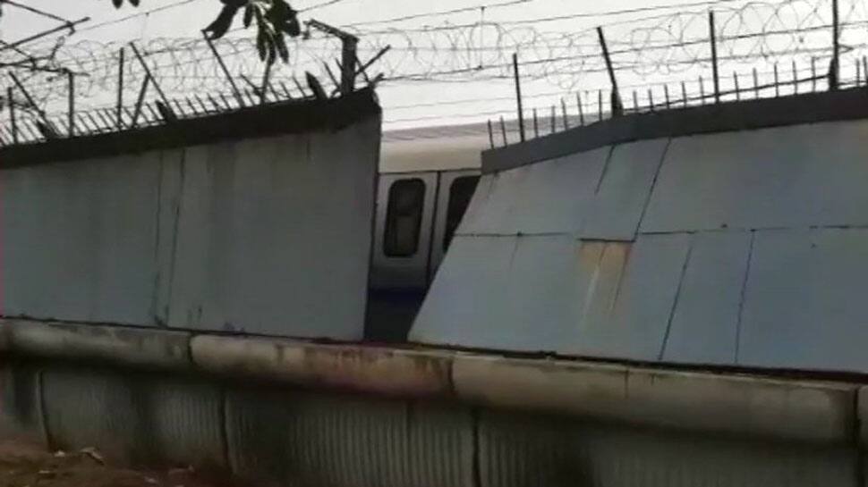 Railing wall falls on metro train, disrupts traffic on DMRC Violet Line