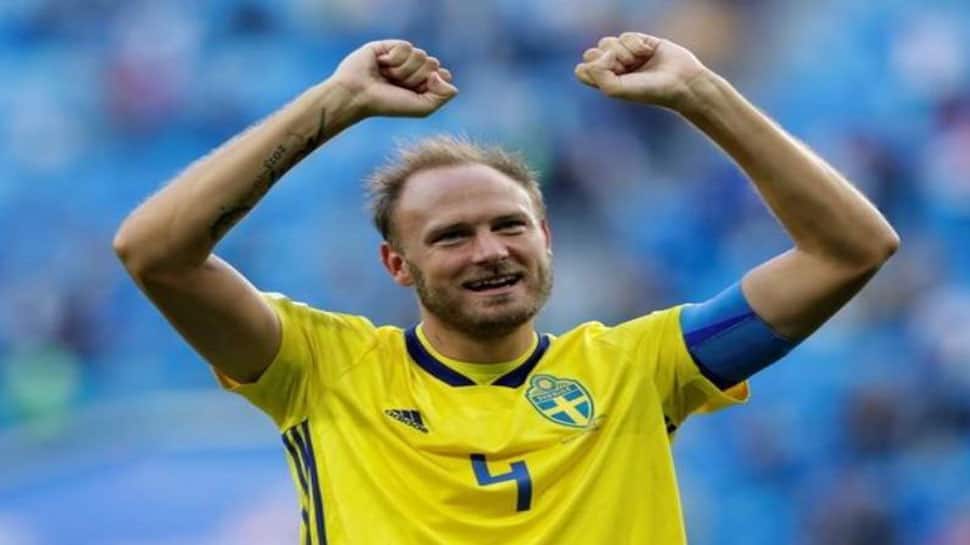 Sweden&#039;s Andreas Granqvist ready to answer England during FIFA World Cup 2018 quarters