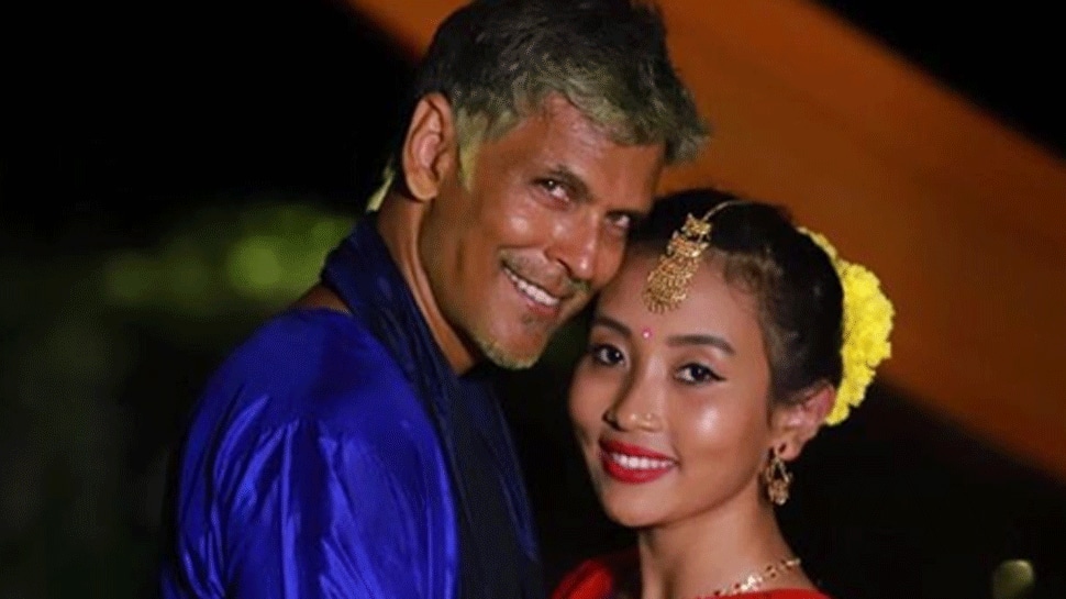 Milind Soman and Ankita Konwar&#039;s latest photo-shoot pics will give you couple goals