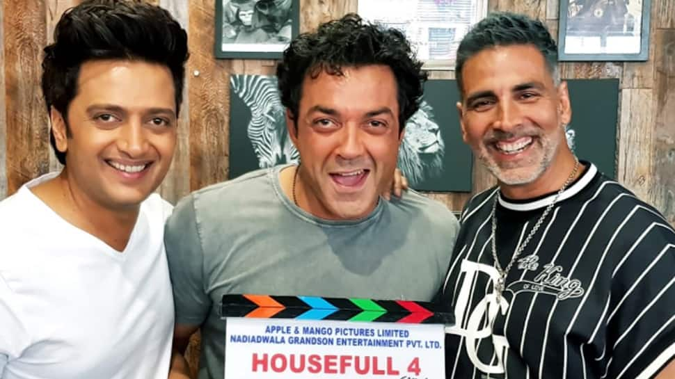 Akshay Kumar, Riteish Deshmukh and Bobby Deol begin &#039;Housefull 4&#039; shoot—Pic proof