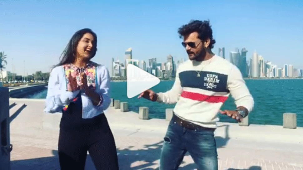 Khesari Lal Yadav and Kajal Raghwani&#039;s throwback Doha dance video will make your day- Watch