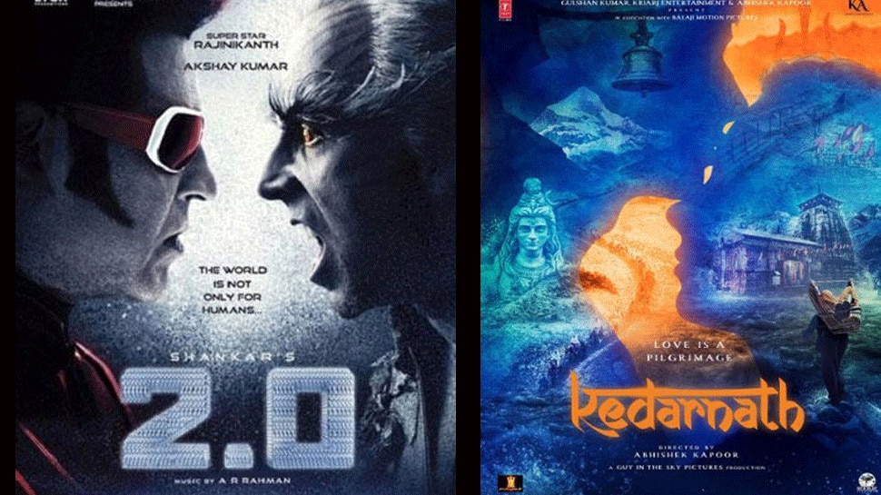 Rajinikanth and Akshay Kumar&#039;s 2.0 to release just a day before Sushant Singh Rajput and Sara Ali Khan&#039;s Kedarnath