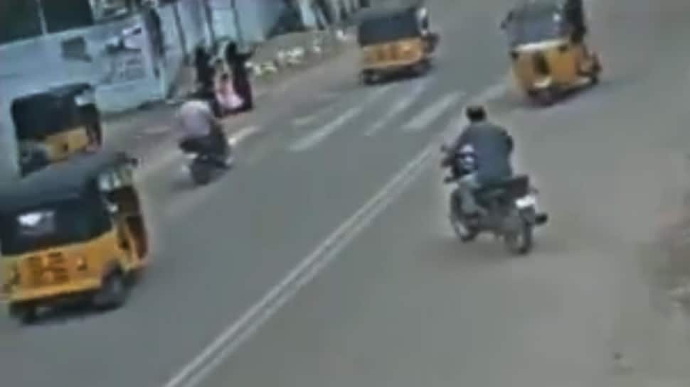 Hyderabad motorcyclist rides on the wrong side while on the phone, ends up brain dead - Watch
