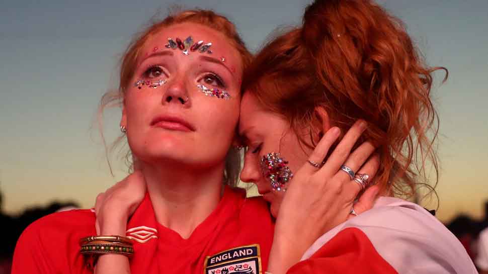 England fans crushed after FIFA World Cup ouster but hope for bright future