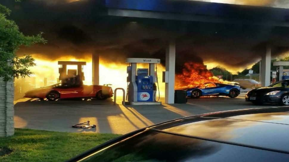 Lamborghini Performante worth crores charred in gas station fire