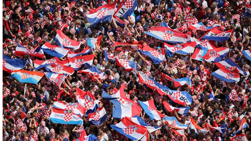 Croatia fly flags for first-ever World Cup finalists