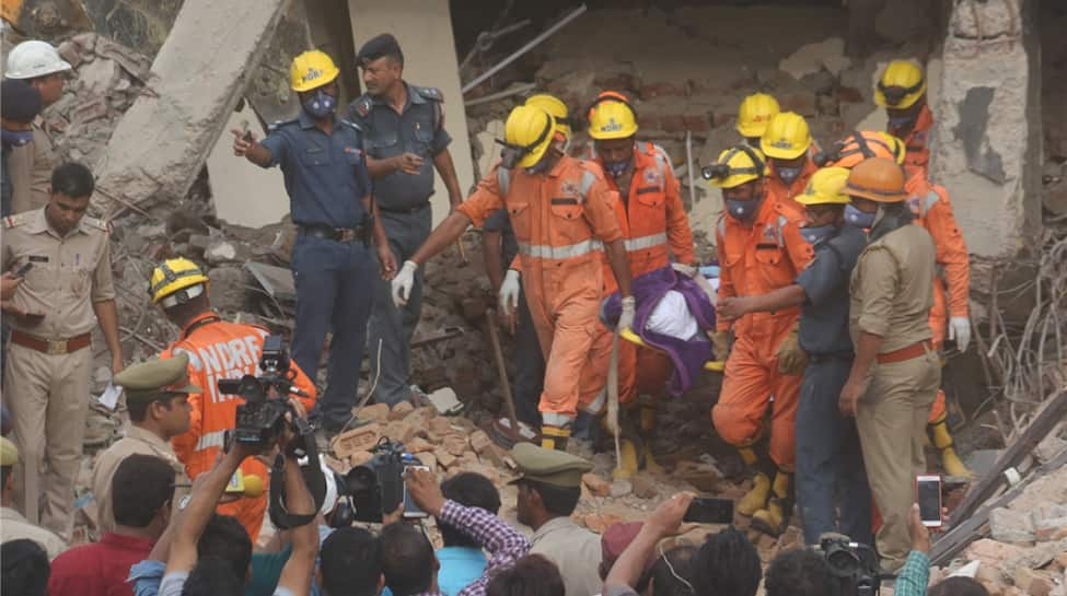 Shocking Images Of Greater Noida Building Collapse Emerge As Death Toll ...