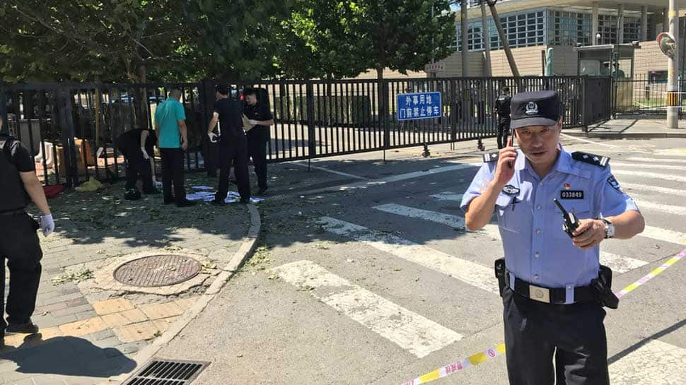 &#039;Firework device&#039; triggers blast near Indian embassy in Beijing, one injured