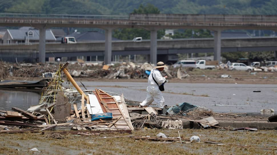 Japan braces as strong typhoon bears down, flood-hit areas at risk