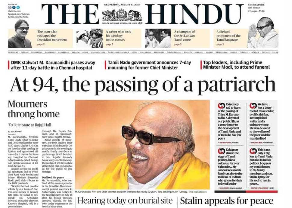 The Hindu: At 94, the passing of a patriarch