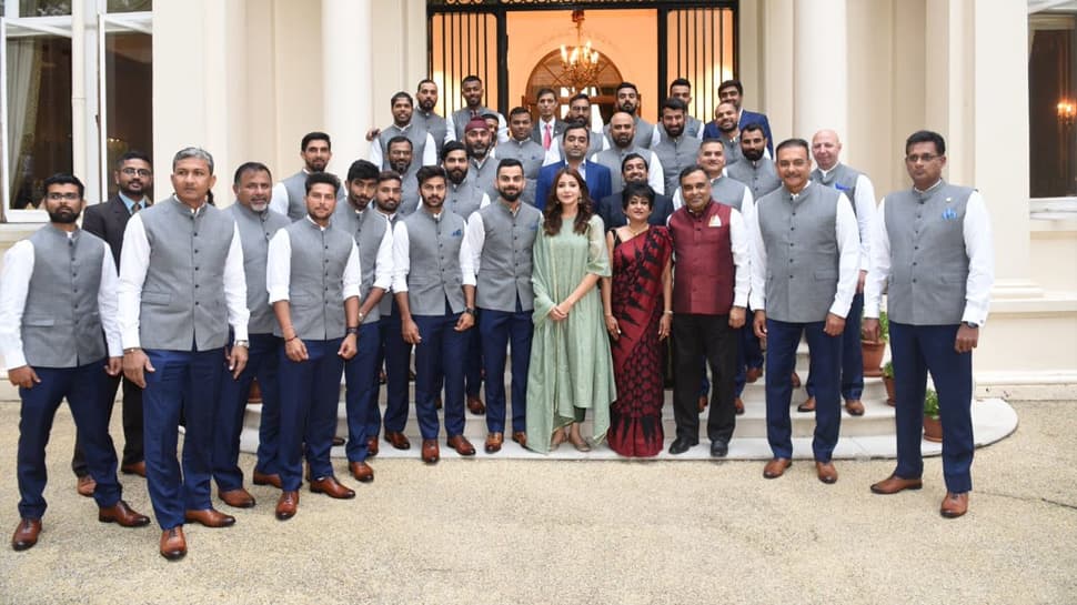 Anushka Sharma trolled for posing with Virat Kohli in Team India group photo shared by BCCI