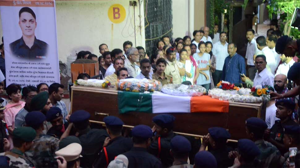 Photo Gallery: Tearful farewell bid to Major Kaustubh Rane, thousands ...