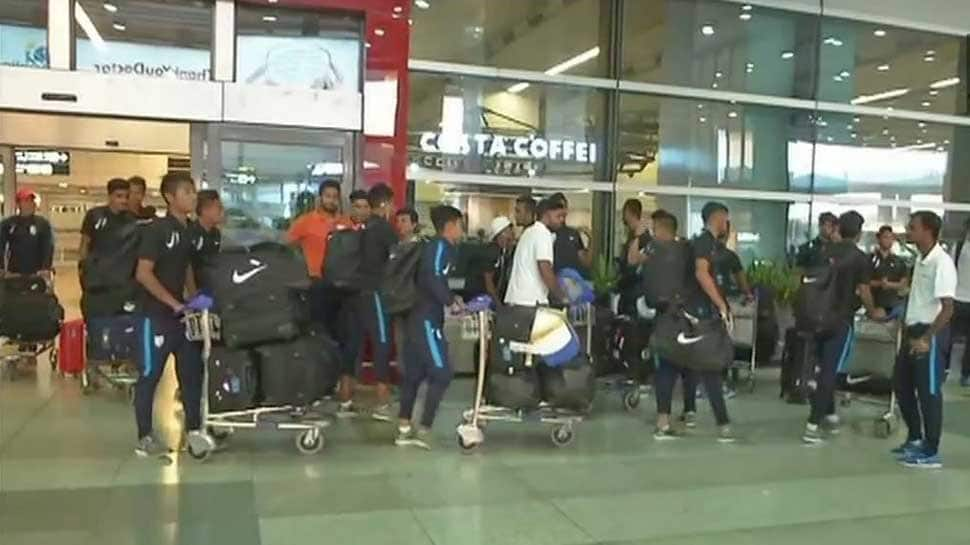 U-20 Football team reaches Delhi; Argentina&#039;s Aimar, Scaloni lauds the players