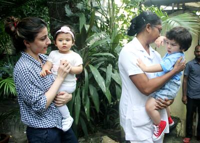 Taimur Ali Khan with cousin Inaaya Naumi Kemmu