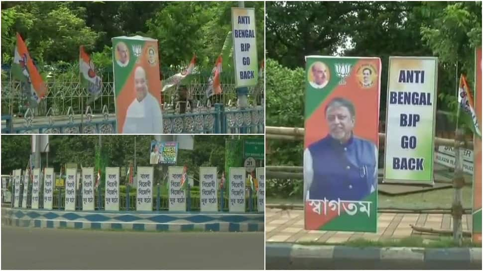 &#039;Anti-Bengal BJP Go Back&#039; posters surface ahead of Amit Shah&#039;s rally in Kolkata