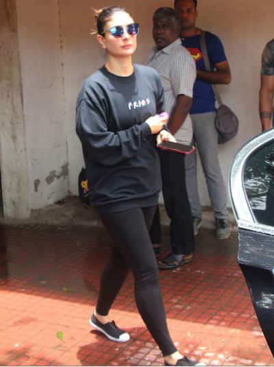 Kareena outside the gym in Bandra