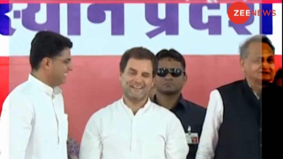 Rahul Gandhi winks again, this time at a rally in Rajasthan