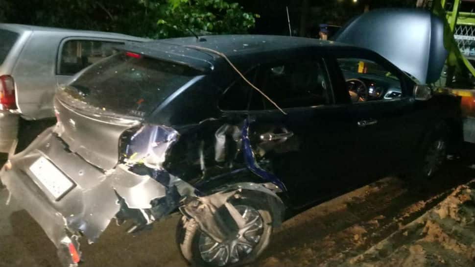 Car of actor Vikram&#039;s son crashes into auto, 1 injured