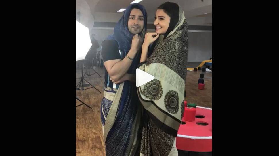 This video of Varun Dhawan in saree is too cute to miss-Watch