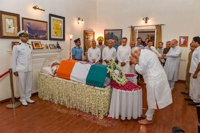 Prime Minister Narendra Modi pays tribute to Atal Bihari Vajpayee.